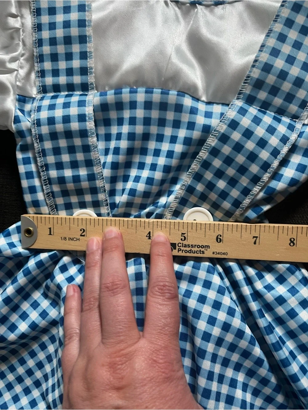The Wizard of Oz Rubie’s Dorothy Costume Dress Blue Gingham Infant 6-12 Months - Picture 2 of 14